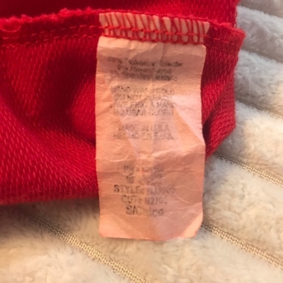 Fashion Nova Red Terry Running Errands Stripe Trim Jumpsuit Size Small - Picture 12 of 13